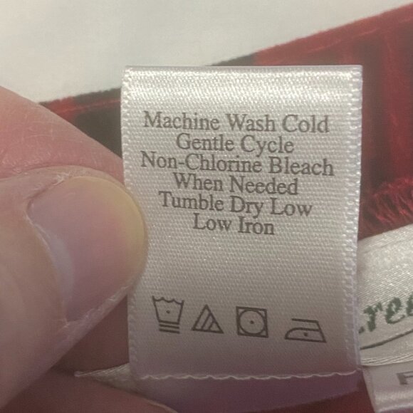 HANDMADE Velvet Lace Trim Top & COLDWATER CREEK Plaid Skirt Set Scottish Holiday - Picture 14 of 14